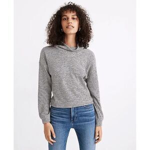 Madewell Women's Textured Turtleneck Striped Rainbow Rib Knit‎ Sweater Medium